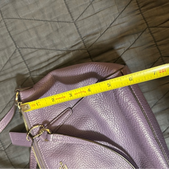 Lavender Coach Pebble Leather Crossbody Bag - Picture 6 of 7